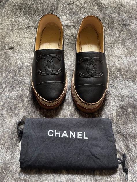 espadrilles flats chanel|authentic chanel espadrilles for sale.